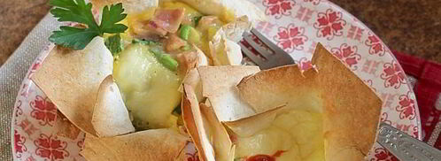 лаваш с ветчиной и яйцом. Шаг 7