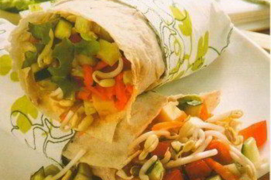 Рецепт лаваша со свежими овощами