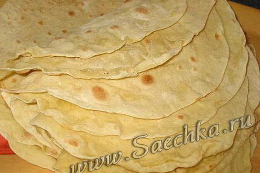 Рецепт тонкого лаваша