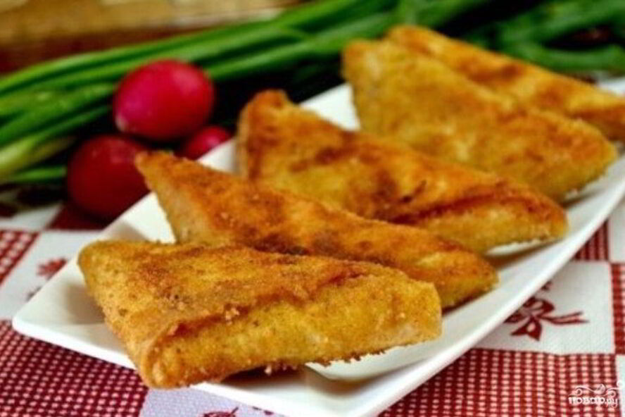 Рецепт треугольников из лаваша с сыром