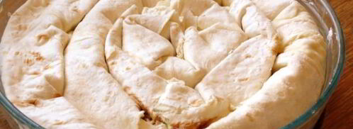 улитка из лаваша с творогом. Шаг 7