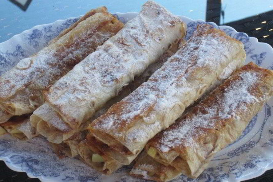 Рецепт яблок в лаваше