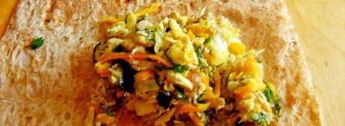 закуска из лаваша с курицей и баклажанами. Шаг 7