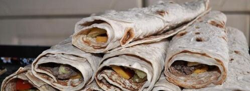 жареный лаваш с картофелем и фаршем. Шаг 5