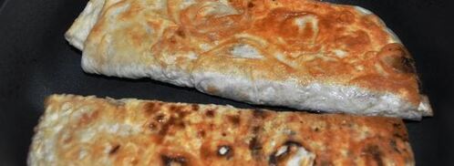 жареный лаваш с картофелем и фаршем. Шаг 6