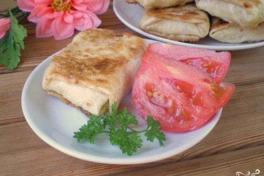 Рецепт жареного лаваша с начинкой