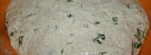 хлебные лепешки в духовке с луком и укропом. Шаг 5