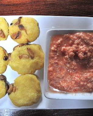 Кукурузные лепешки с грибами