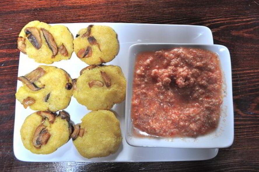 Рецепт кукурузных лепешек с грибами