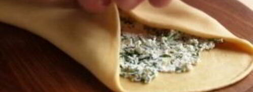 лепешки к шашлыку с зеленью и творогом. Шаг 6