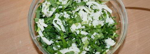 лепешки с черемшой и адыгейским сыром. Шаг 3