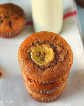 Банановые маффины с корицей