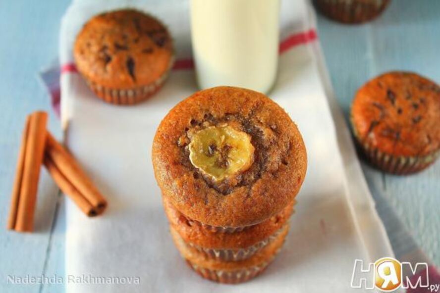 Рецепт банановых маффинов с корицей