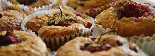 клубнично-кокосовые маффины. Шаг 3