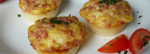 маффины с сыром и ветчиной из дрожжевого теста. Шаг 8