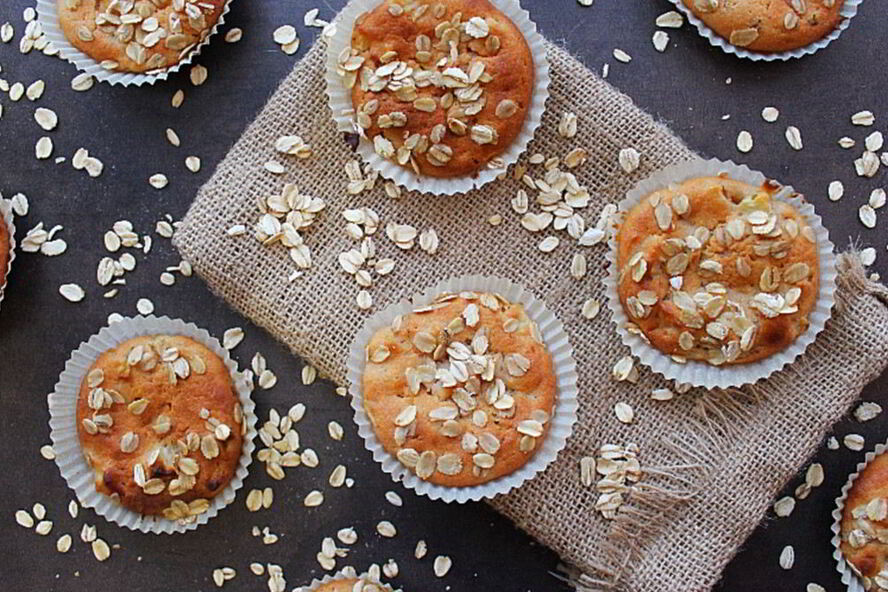 Рецепт овсяных маффинов с яблоками