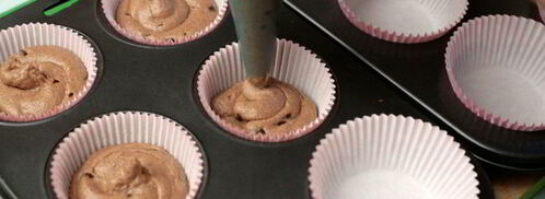 шоколадные маффины с бананом. Шаг 10