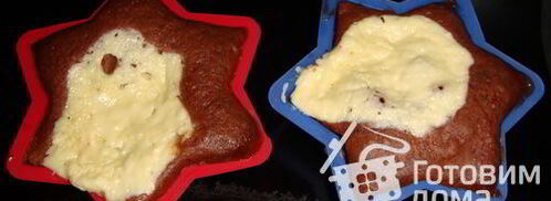 шоколадные маффины с творожной начинкой. Шаг 3