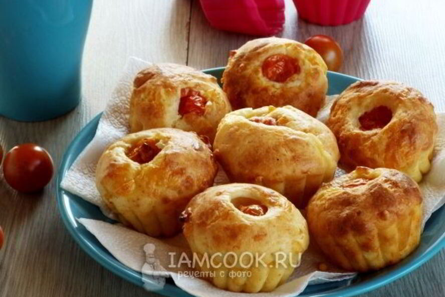 Рецепт сырных маффинов с черри