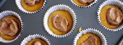 тыквенные маффины с нутеллой. Шаг 6