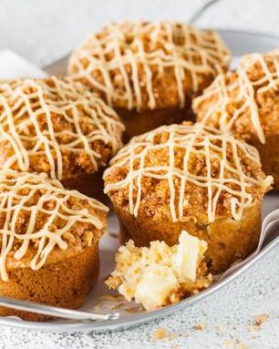 Яблочные маффины с ореховым штрейзелем