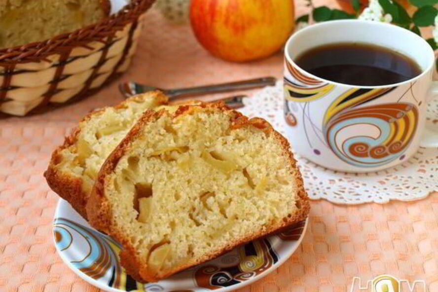 Рецепт манника на кефире с яблоками