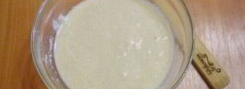 манник с яблоками на кефире. Шаг 3