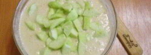 манник с яблоками на кефире. Шаг 8