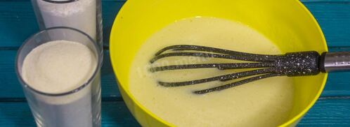 мокрый манник на кефире. Шаг 7