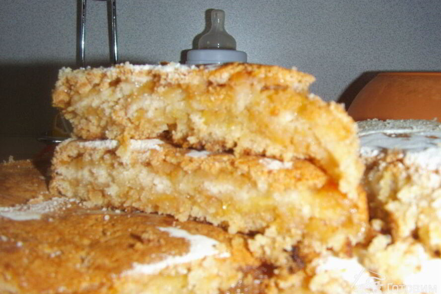 Рецепт насыпного яблочного манника