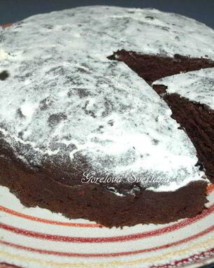 Постный шоколадный манник с вяленой клюквой