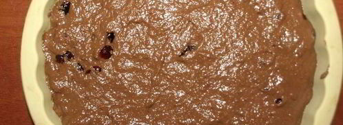 постный шоколадный манник с вяленой клюквой. Шаг 6