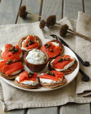 Оладушки с семгой