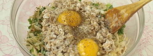 оладьи из капусты с овсяными хлопьями. Шаг 6