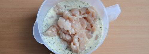 оладьи из куриного филе с крахмалом и кефиром. Шаг 7