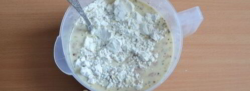 оладьи из куриного филе с крахмалом и кефиром. Шаг 8