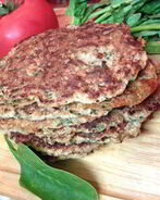 Оладьи из отрубей с творогом и шпинатом