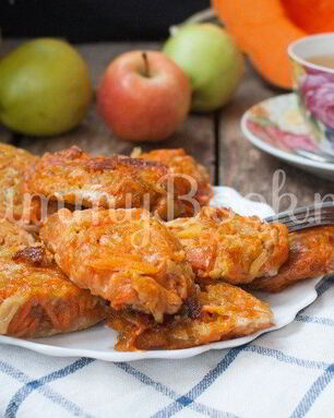 Оладьи из тыквы и яблок