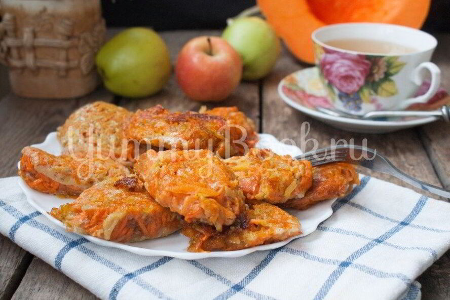 Рецепт оладий из тыквы и яблок