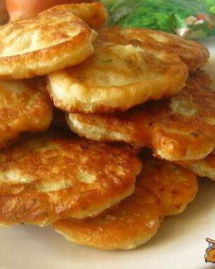 Оладьи с луком