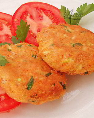 Овощные оладьи с миндалем