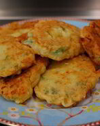 Сырные оладьи с петрушкой