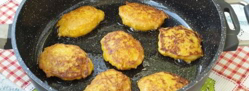 тыквенные оладьи с сырой тыквой. Шаг 11