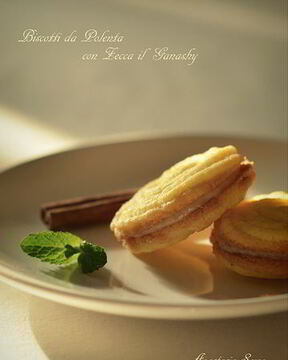 Печенье из поленты с мятным ганашем