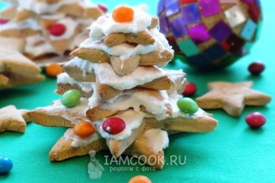 Рецепт печенья новогодние елочки