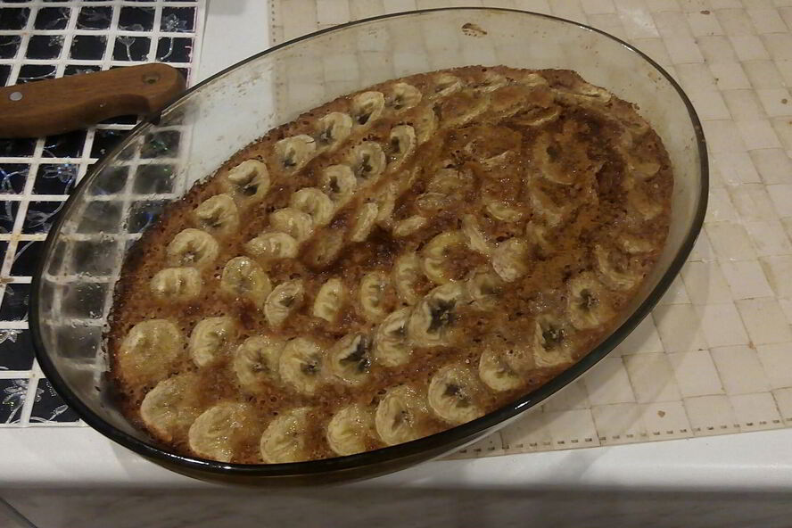 Рецепт бананового пирога с корицей