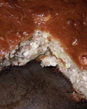 Быстрый заливной пирог с мясным фаршем