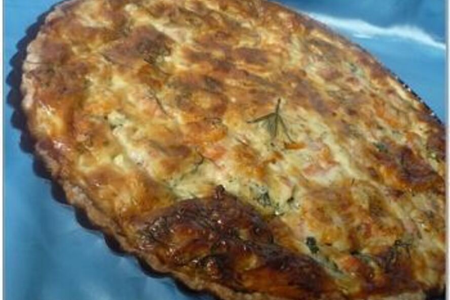 Рецепт киша с кабачками и семгой