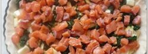 киш с кабачками и семгой. Шаг 8