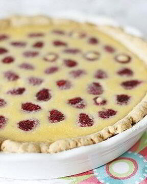 Малиновый пирог с белым шоколадом